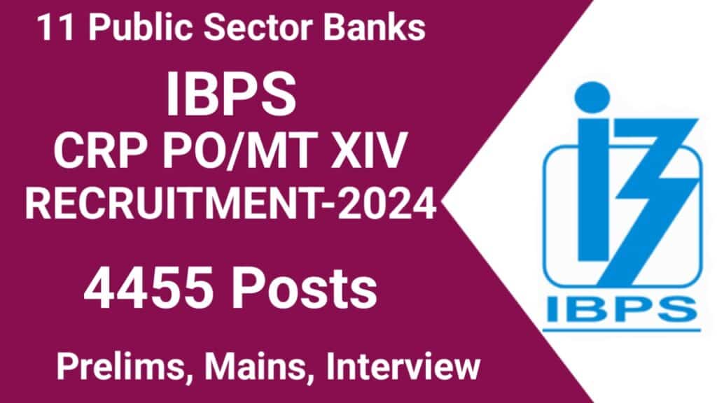 IBPS CRP PO/MT XIV Recruitment 2024: Apply for 4455 Posts