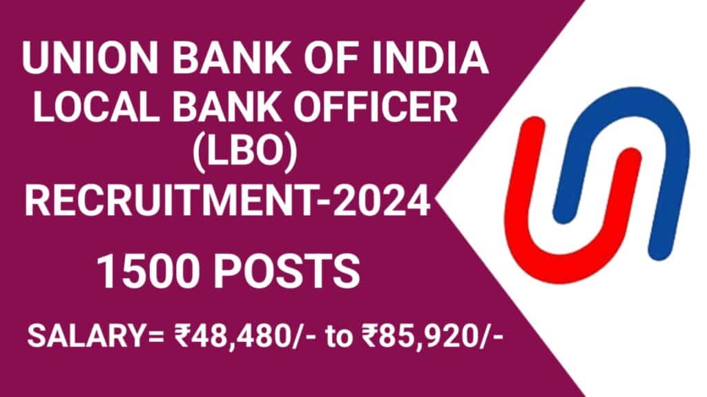 Union Bank Local Bank Officer Recruitment 2024: Apply Now for 1500 Vacancies